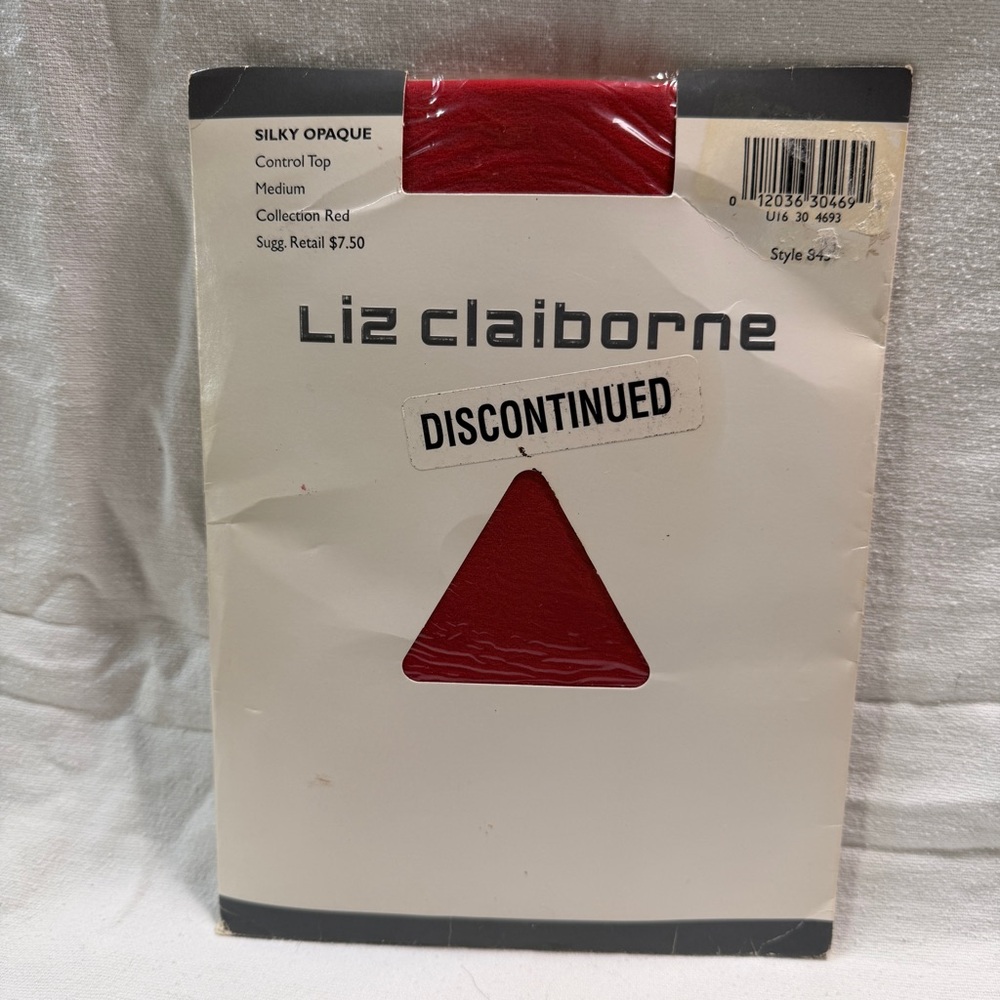 Liz Claiborne Silky Opaque Red Tights
